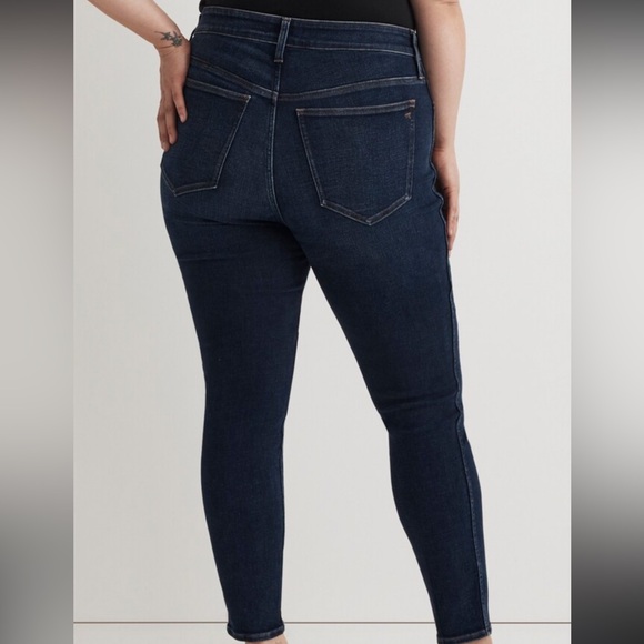Madewell 9” Mid-rise Skinny Kingston Wash Blue Jeans, Size 16W - Picture 6 of 17